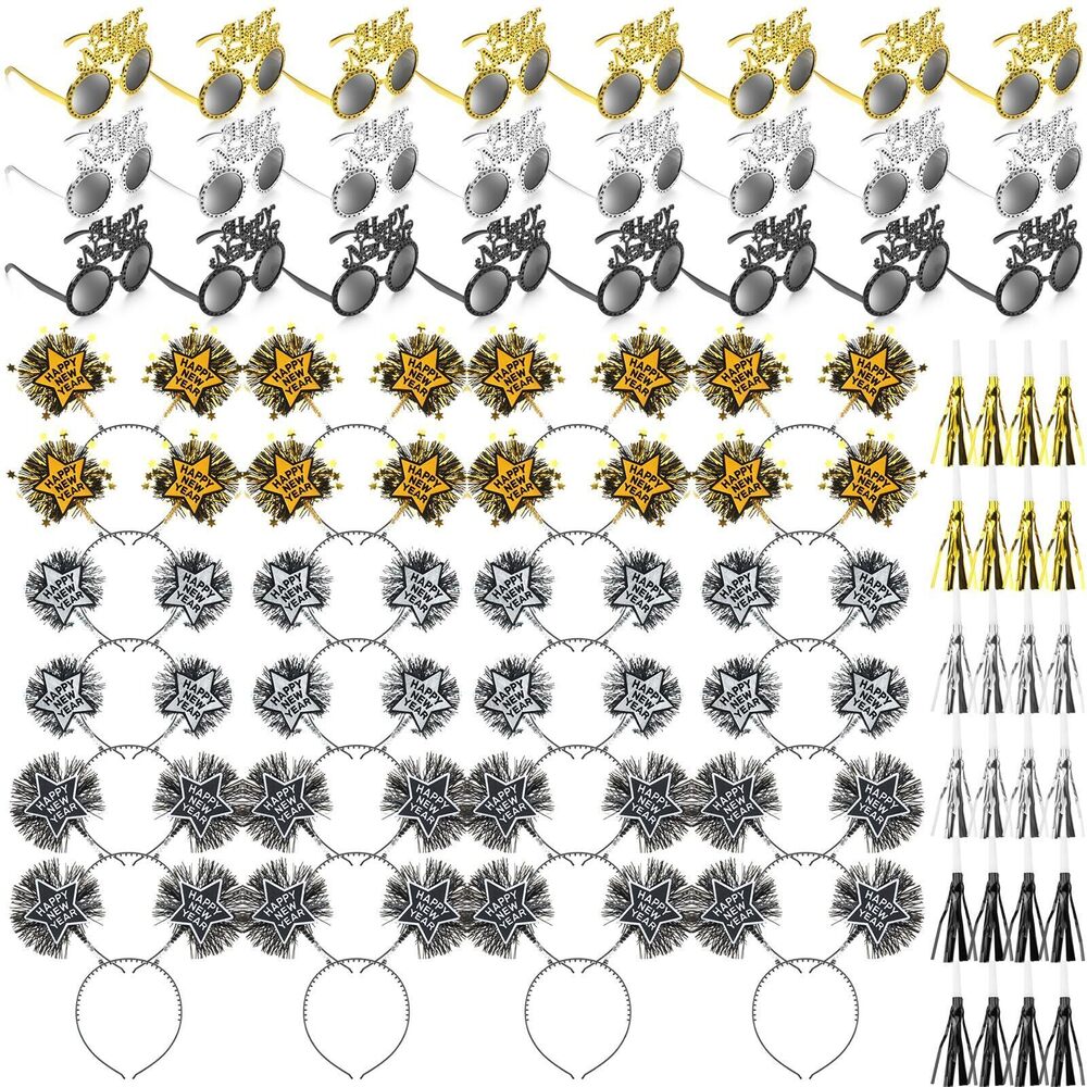 2762 72 Pieces 2026 New Years Eve Party Supplies Plastic Happy New Year